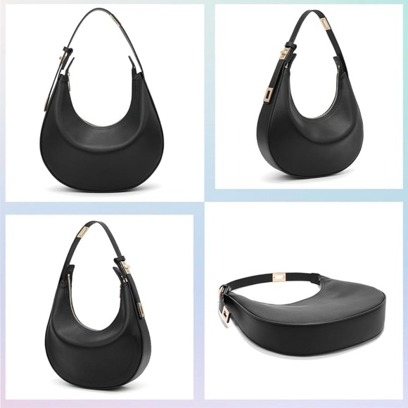 New Shoulder Handbags 3 Ways Adjust Strap, Waterproof Clutche Purses Hobo black - Picture 7 of 8